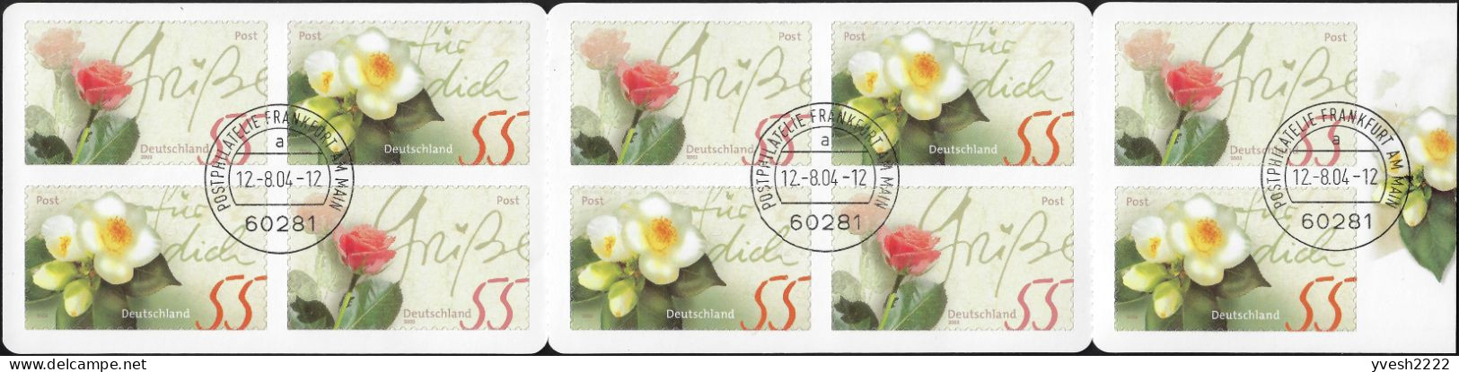 Allemagne 2004 Y&T C2240 Michel MH 55. Roses Et Camélias, Salutations - Rosen