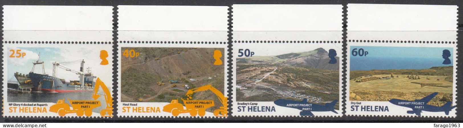 2013 St. Helena Airport Project Part 1 Ships Aviation Complete Set Of 4 MNH - Sainte-Hélène