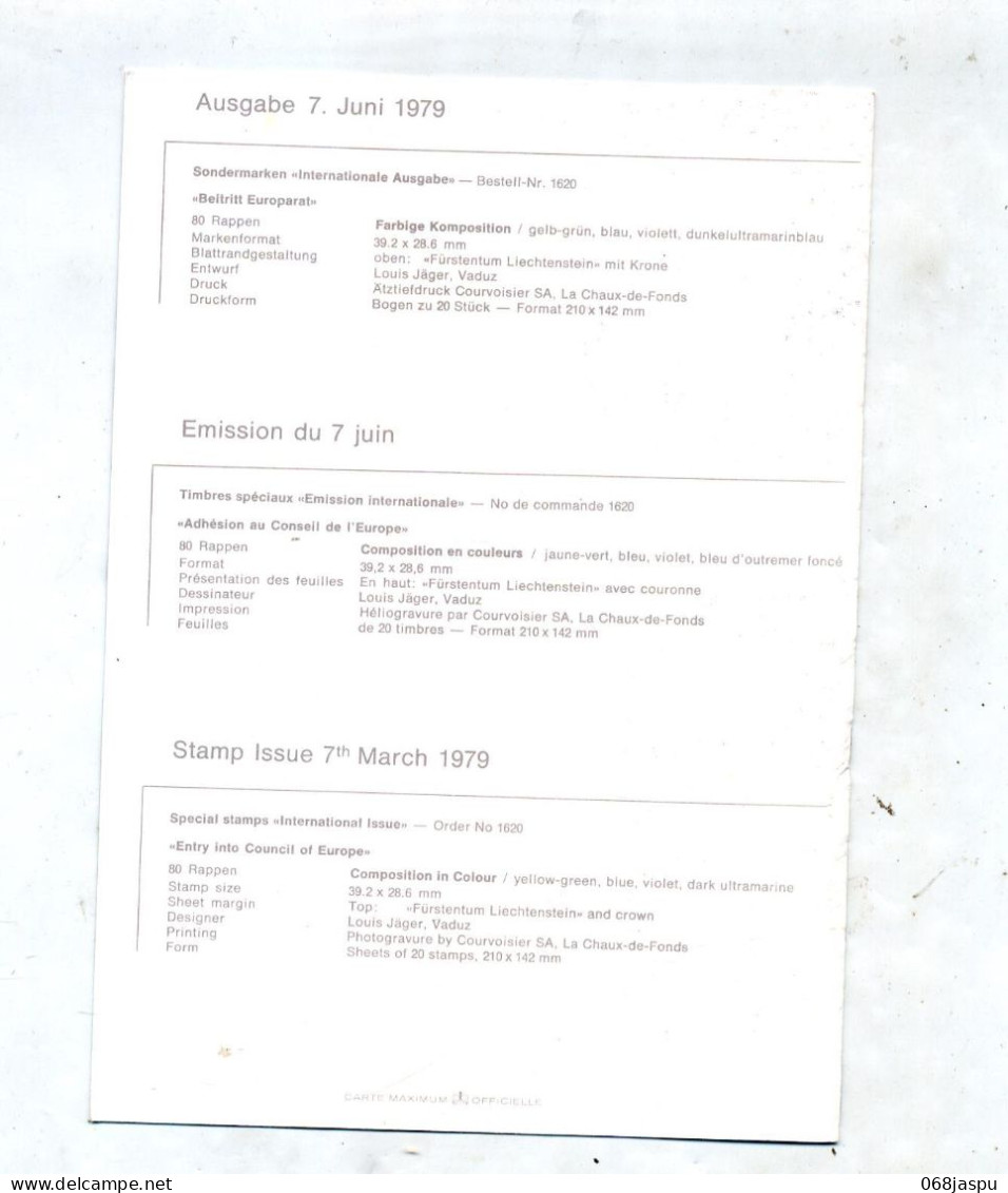 Carte Maximum 11978 Conseil Europe - Cartas Máxima