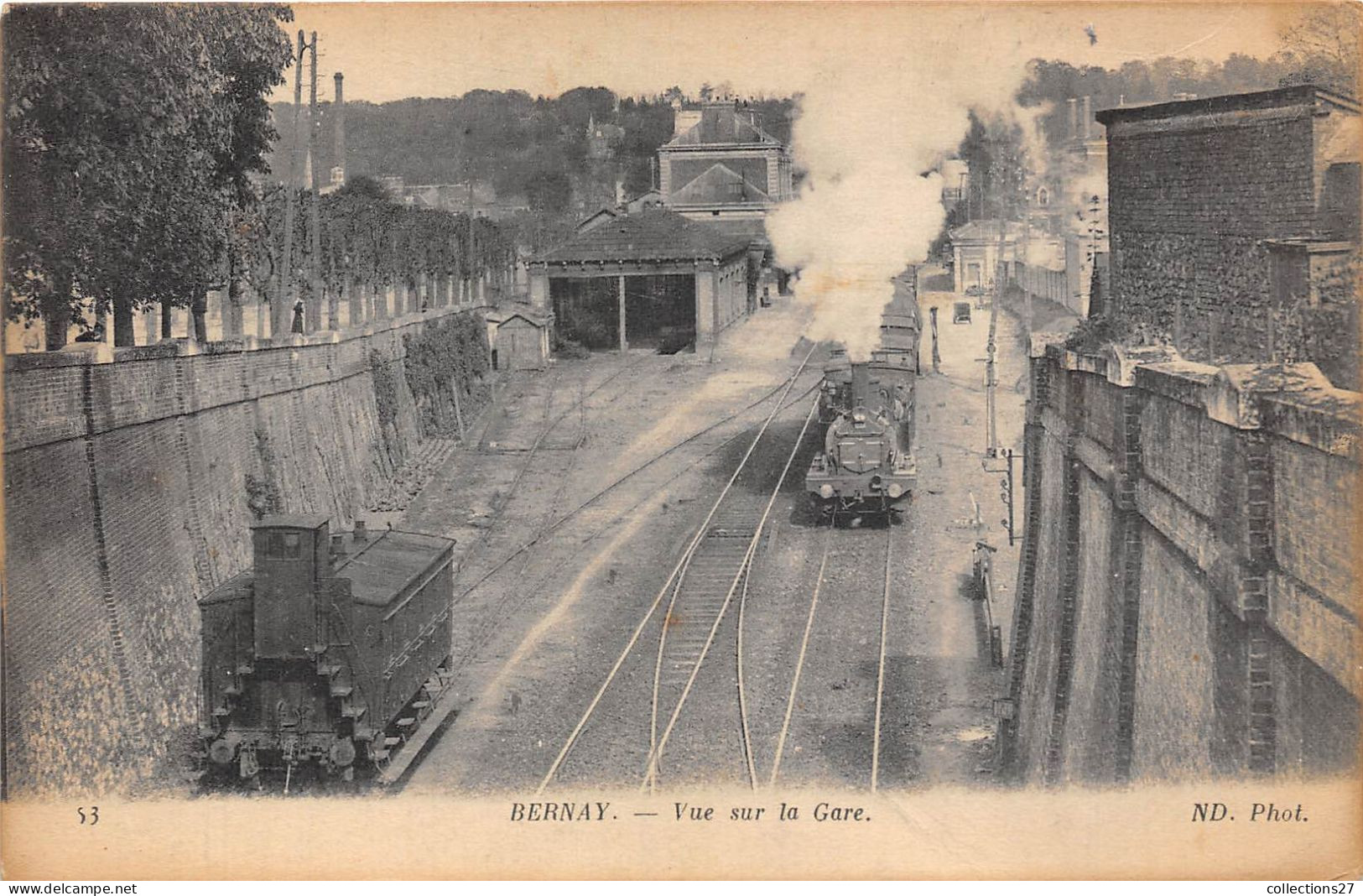 27-BERNAY- VUE SUR LA GARE - Bernay