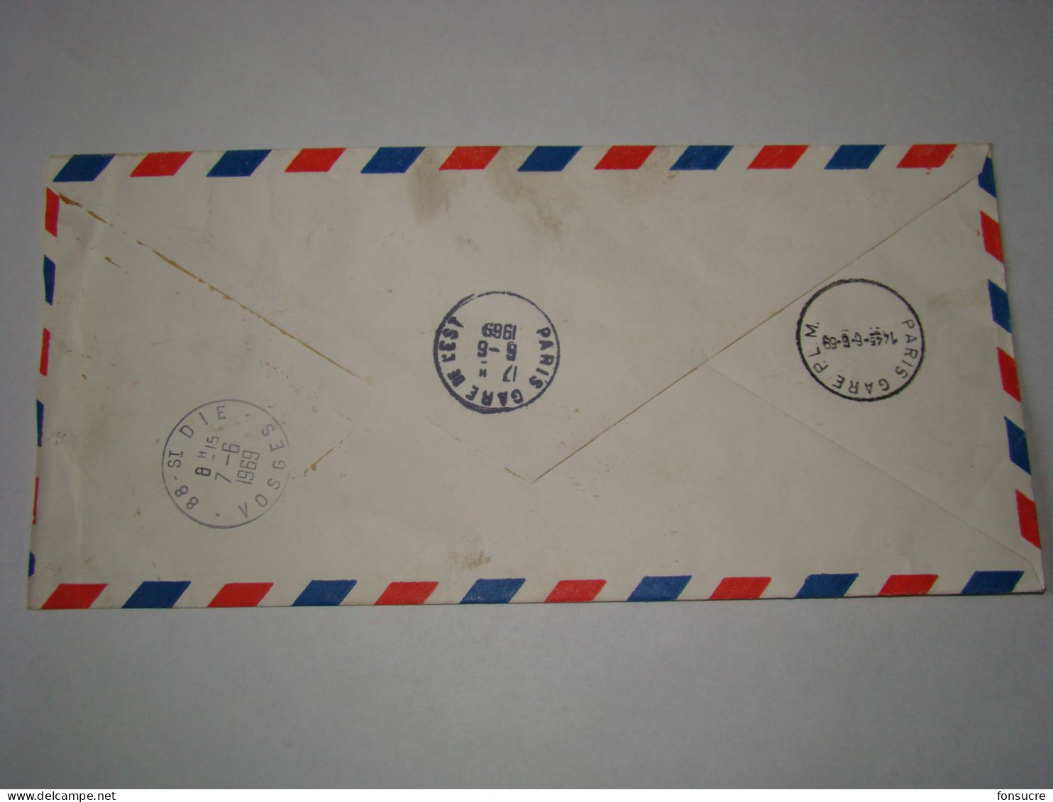 4463 Lettre Par Avion Air Mail Phat Rieng Expres Saïgon Viêt-Nam Cong-Hoa Buu-Chinh + Verso Pour St Dié Vosges 5/6/1969 - Vietnam