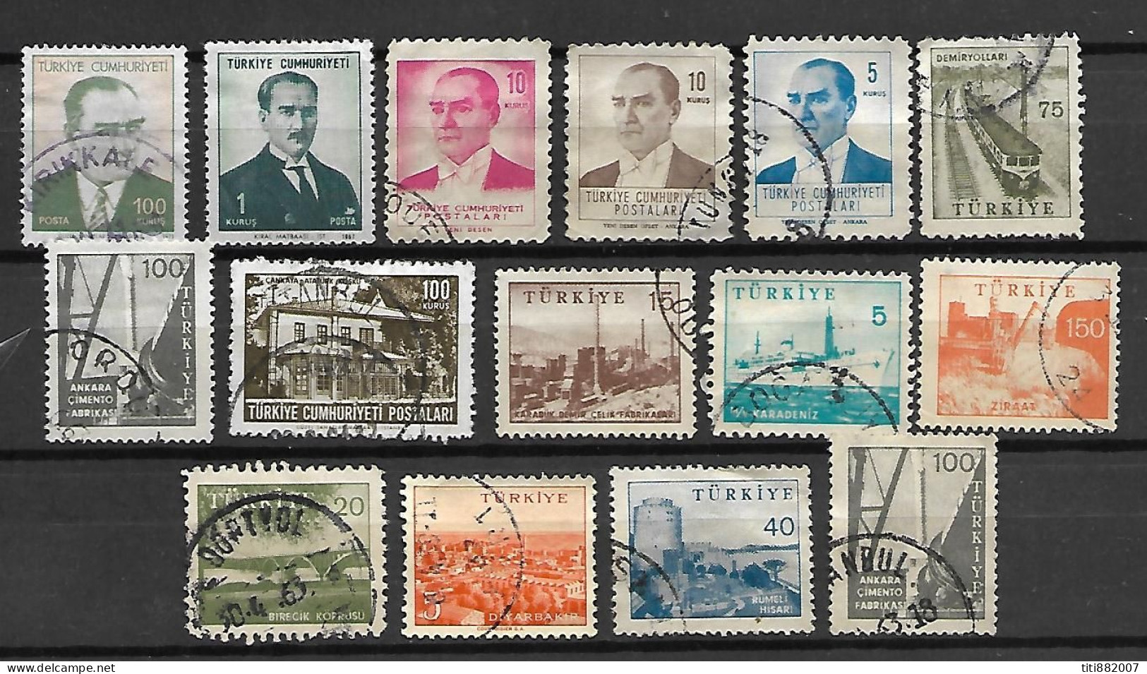 TURQUIE    -      LOT   -   Années 60. Oblitérés. - Colecciones & Series