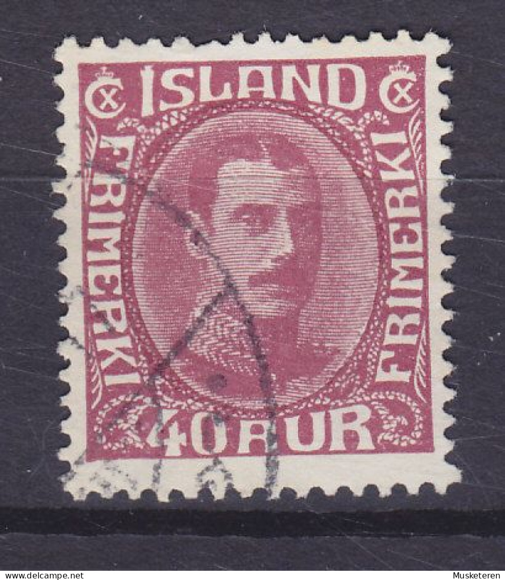 Iceland 1920 Mi. 94, 40 Aur Christian X. (2 Scans) - Usados