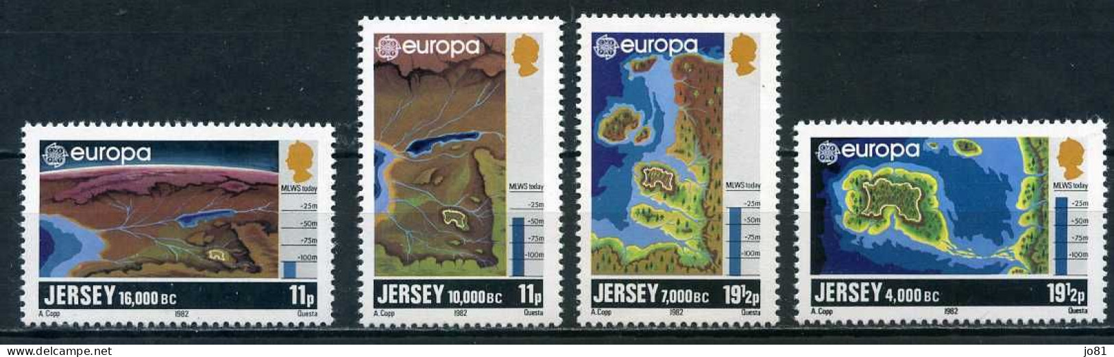 Jersey YT 272-275 Neuf Sans Charnière XX MNH Europa 1982 - Jersey