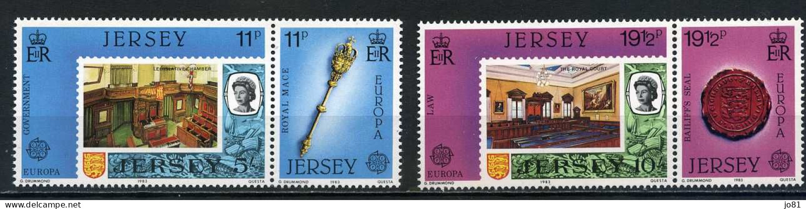 Jersey YT 293-296 Neuf Sans Charnière XX MNH Europa 1983 - Jersey