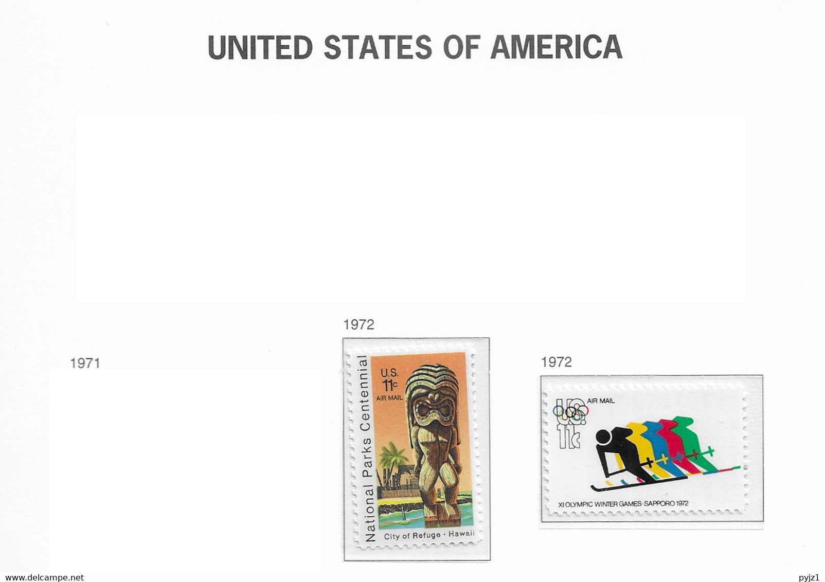 1972 MNH USA  Year Complete According To DAVO Album, Postfris** - Ganze Jahrgänge