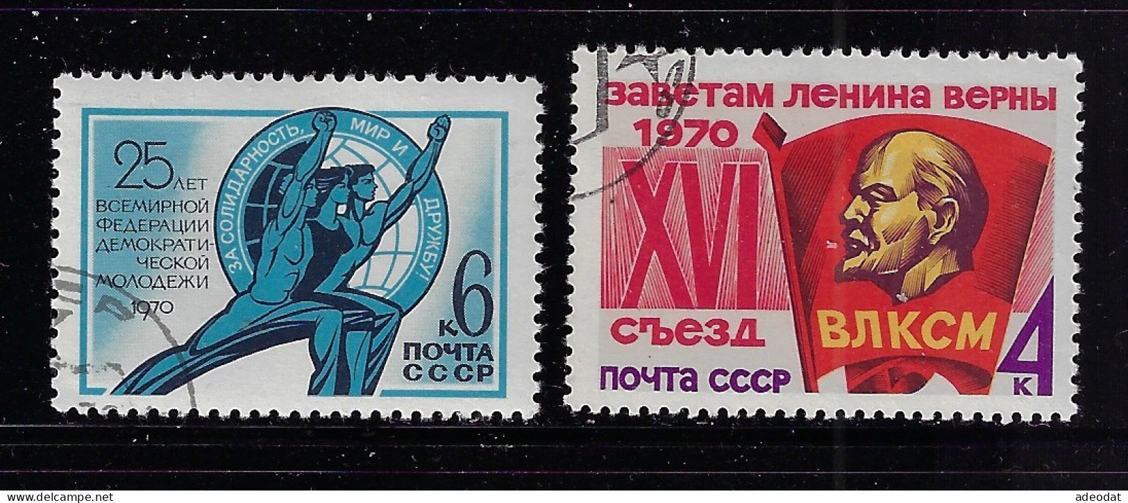 RUSSIA  1970 SCOTT #3739,3741,3744ABC B USED - Oblitérés
