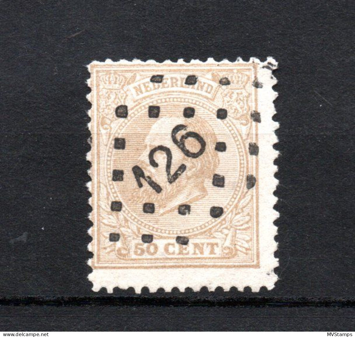 Nederland 1872 Zegel 27 Wilhelm III Met Puntstempel 126 (Woudrichem) - Gebruikt