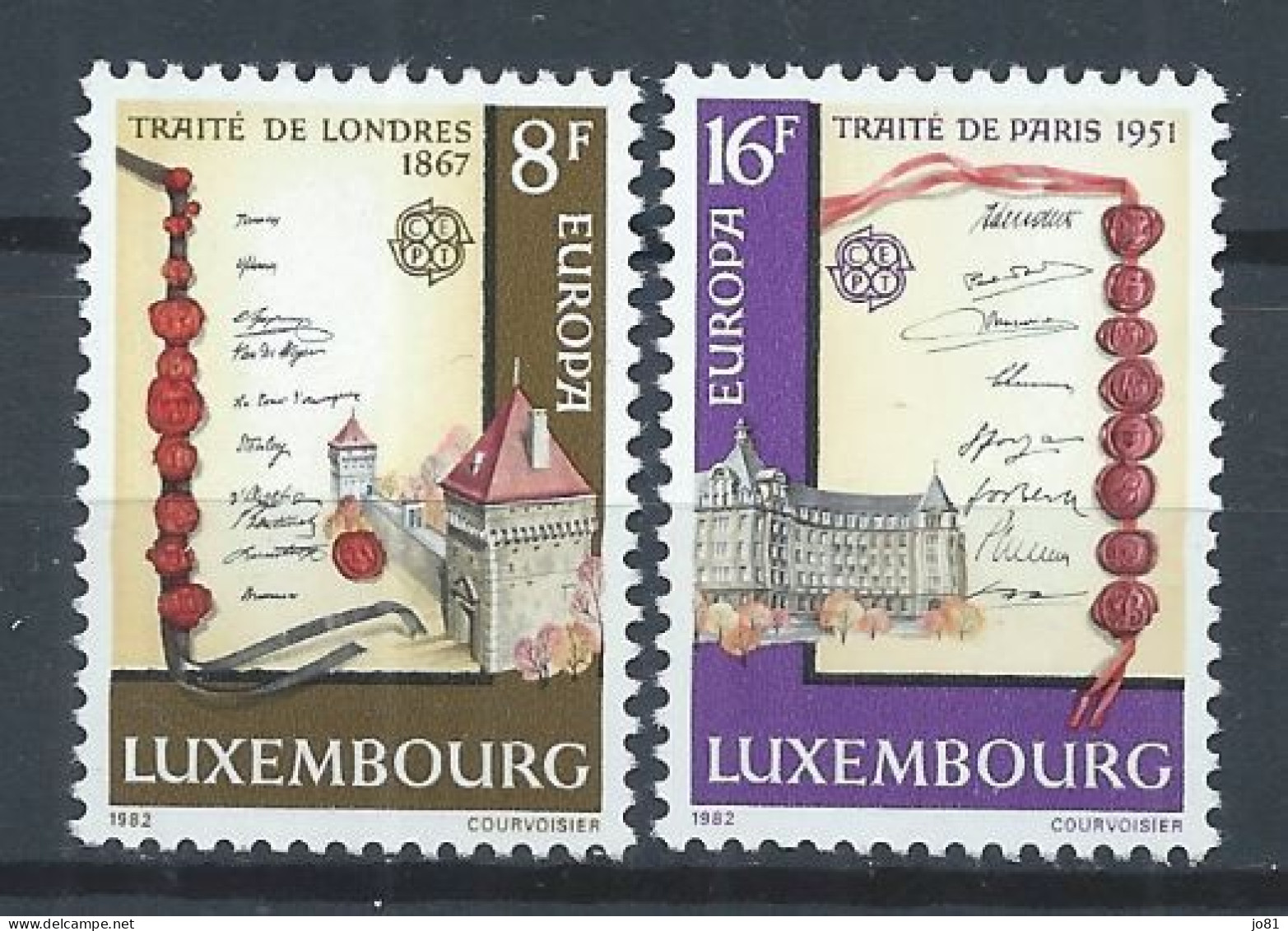 Luxembourg YT 1002-1003 Neuf Sans Charnière XX MNH Europa 1982 - Ungebraucht