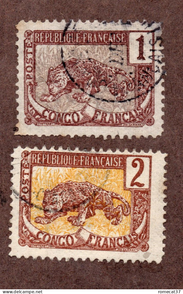 Congo  N°27b,28c Oblitérés TB  Cote 80 Euros !!!RARE - Oblitérés