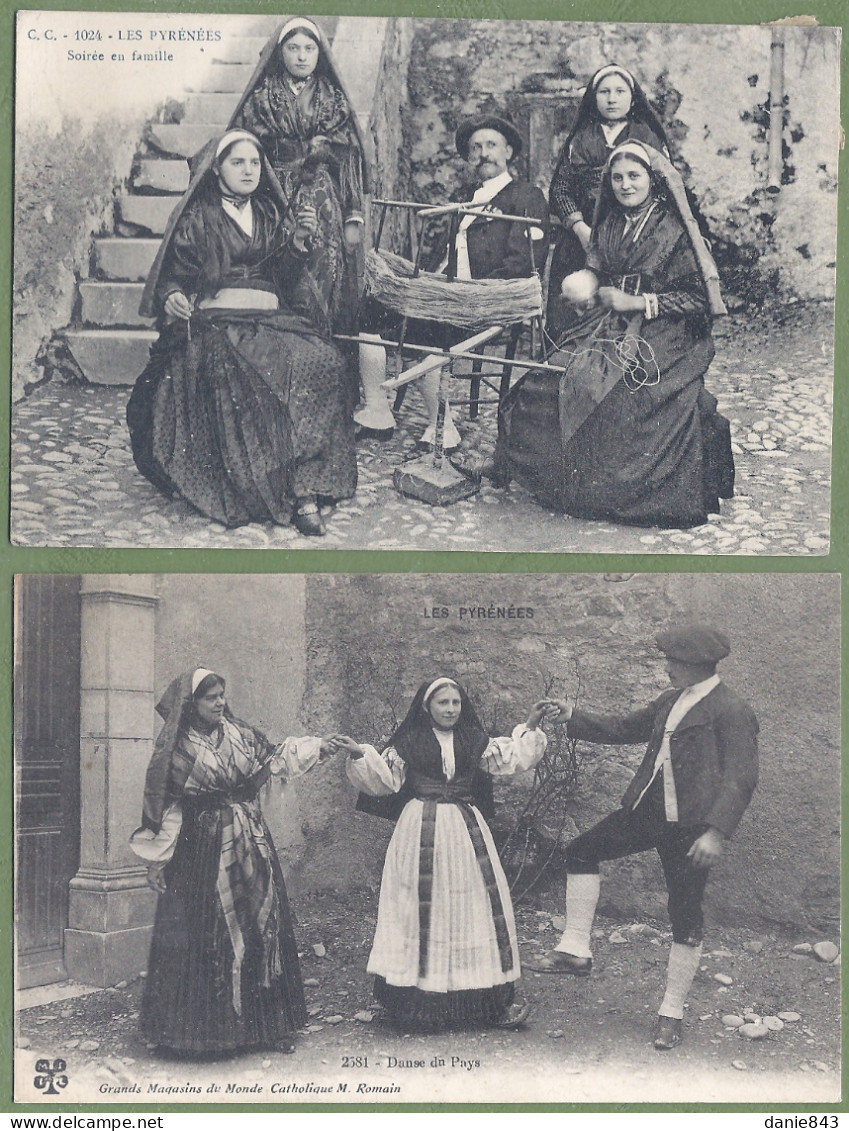 Bon lot de 90 CPA/CPSM FOLKLORIQUE SUD-OUEST - Coiffes, Costumes, scènes de vie et des champs, habitat, fantaisies,....