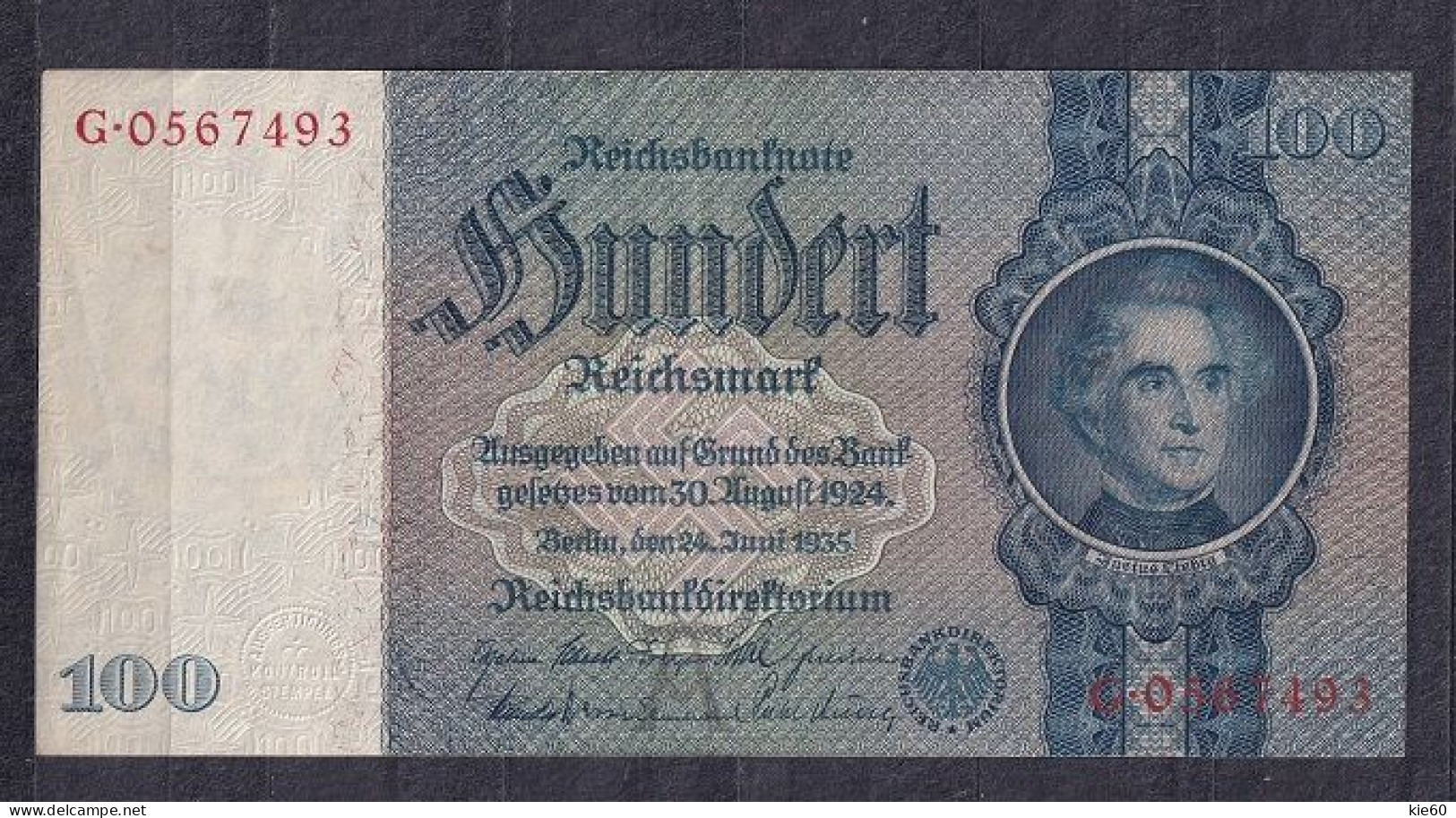 Germany - 1935 - 100 Mark   A/G  -    P183a1 - 50 Reichsmark