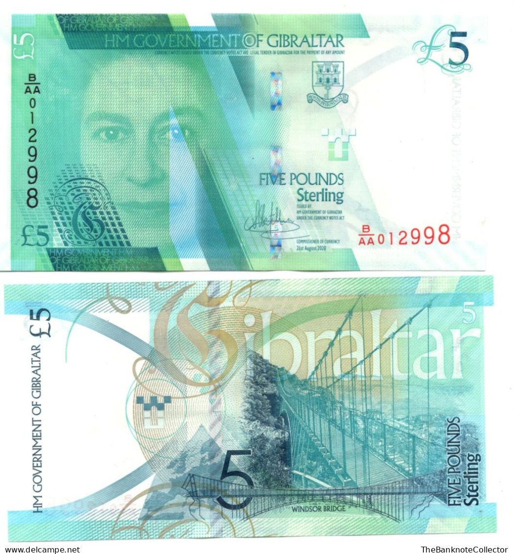 Gibraltar 5 Pounds 2020(2021) QEII P-42 UNC - Gibilterra