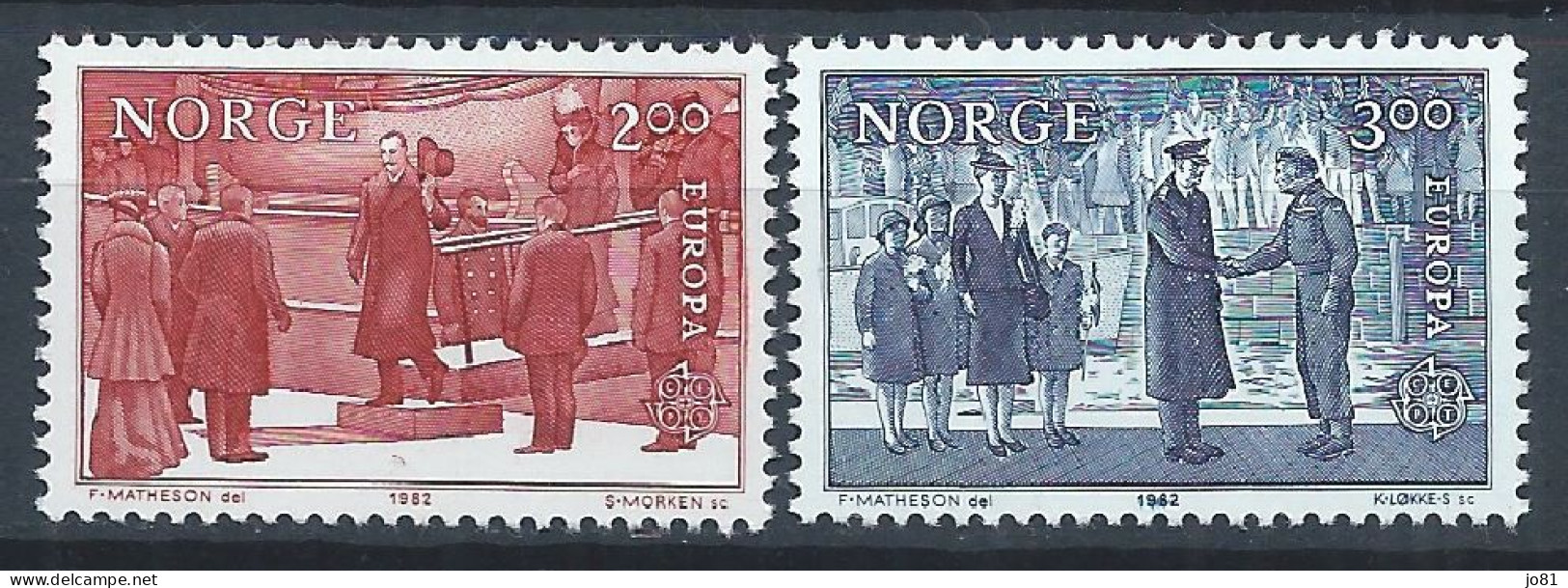 Norvège YT 821-822 Neuf Sans Charnière XX MNH Europa 1982 - Ungebraucht