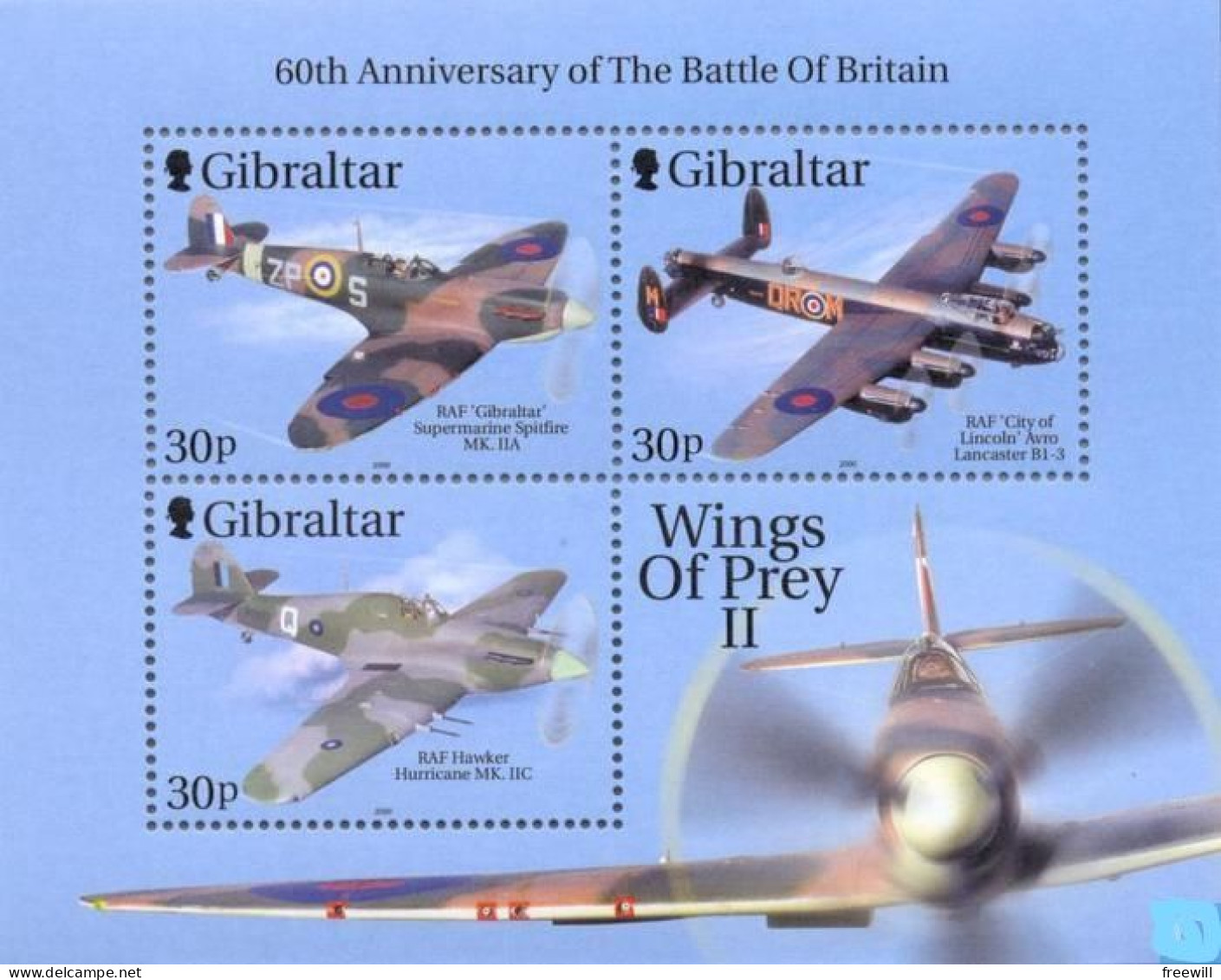 Gibraltar Avions De Chasse - Wings Of Prey  2000 XXX - Gibraltar