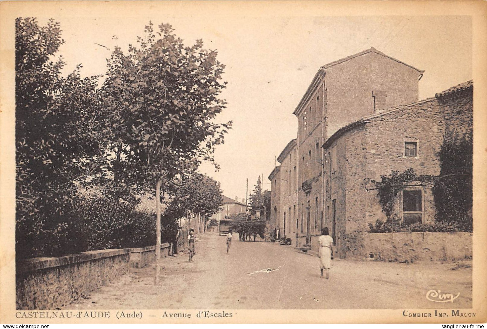 CPA 11 CASTELNAU D'AUDE / AVENUE D'ESCALES / Cliché Rare - Andere & Zonder Classificatie