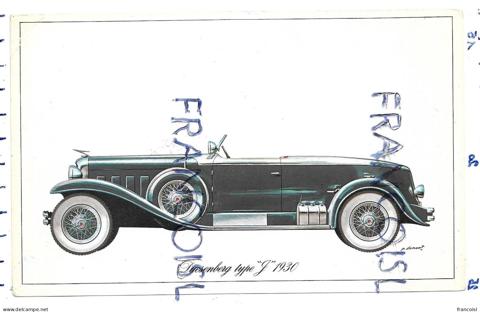 Duesenberg Type " J " 1930. Dessin De P. Dumont - Autos