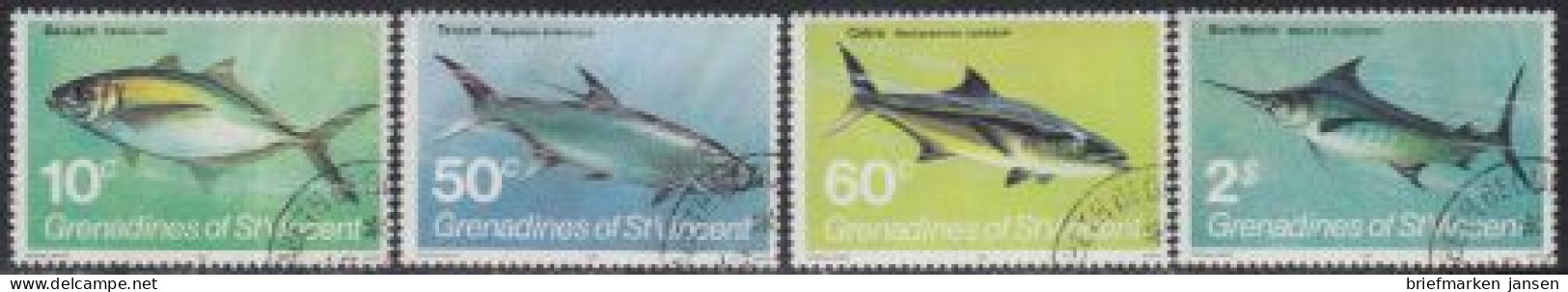 St.Vincent-Grenadinen Mi.Nr. 219-22 Fische (4 Werte) - St.Vincent (1979-...)