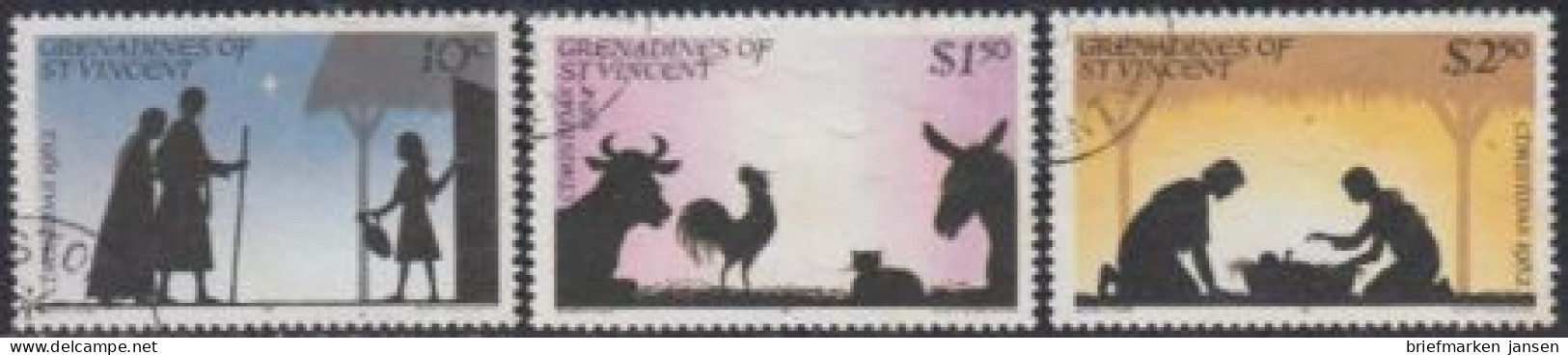 St.Vincent-Grenadinen Mi.Nr. 252-54 Weihnachten (3 Werte) - St.Vincent (1979-...)