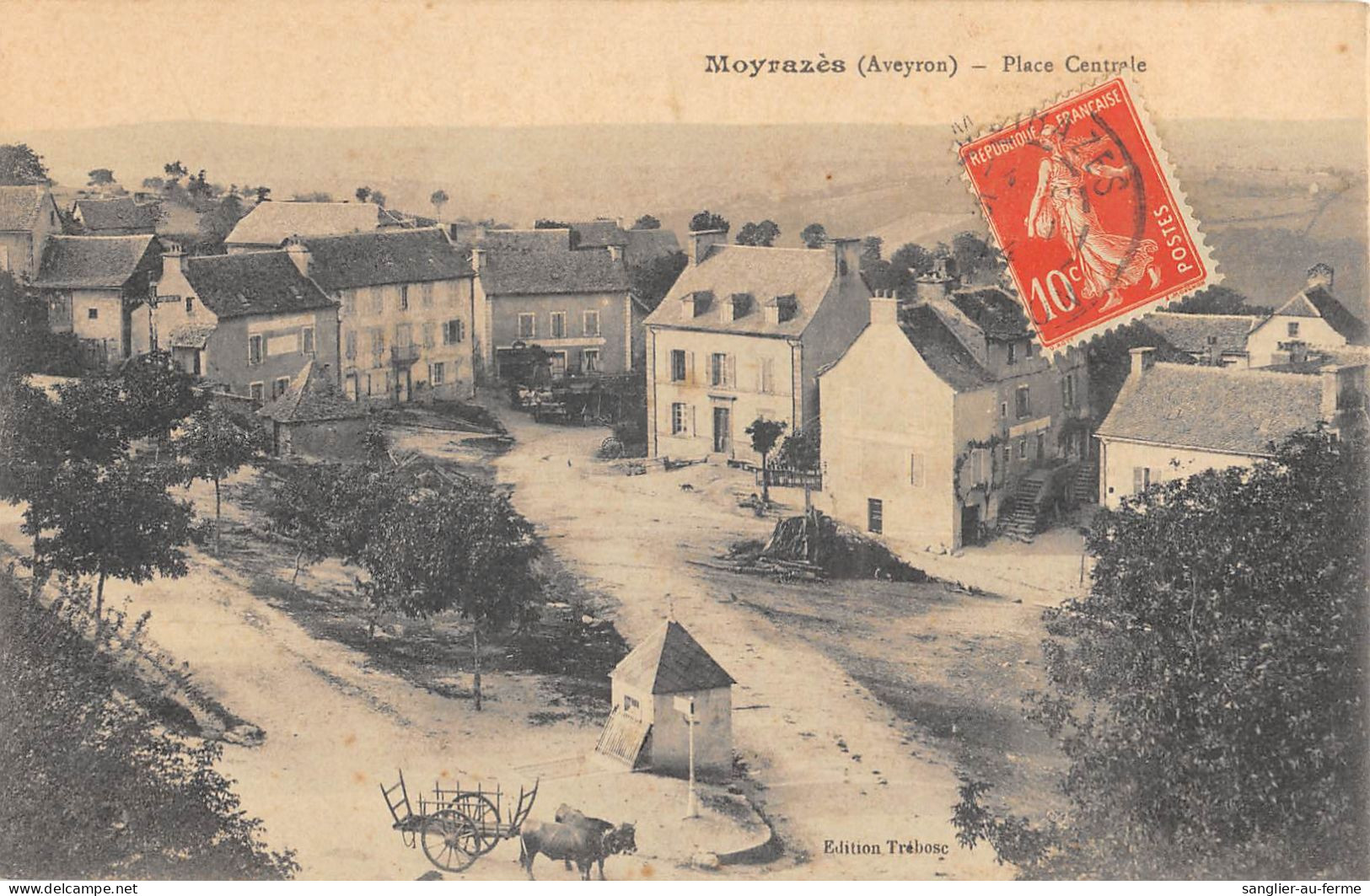 CPA 12 MOYRAZES / PLACE CENTRALE - Other & Unclassified