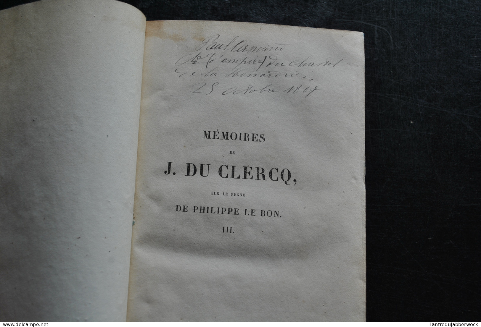 Mémoires de J. Du Clercq sur le règne de Philippe le Bon - baron de Reiffenberg Lacrosse 1835-1836 - COMPLET 4 Vol. RARE