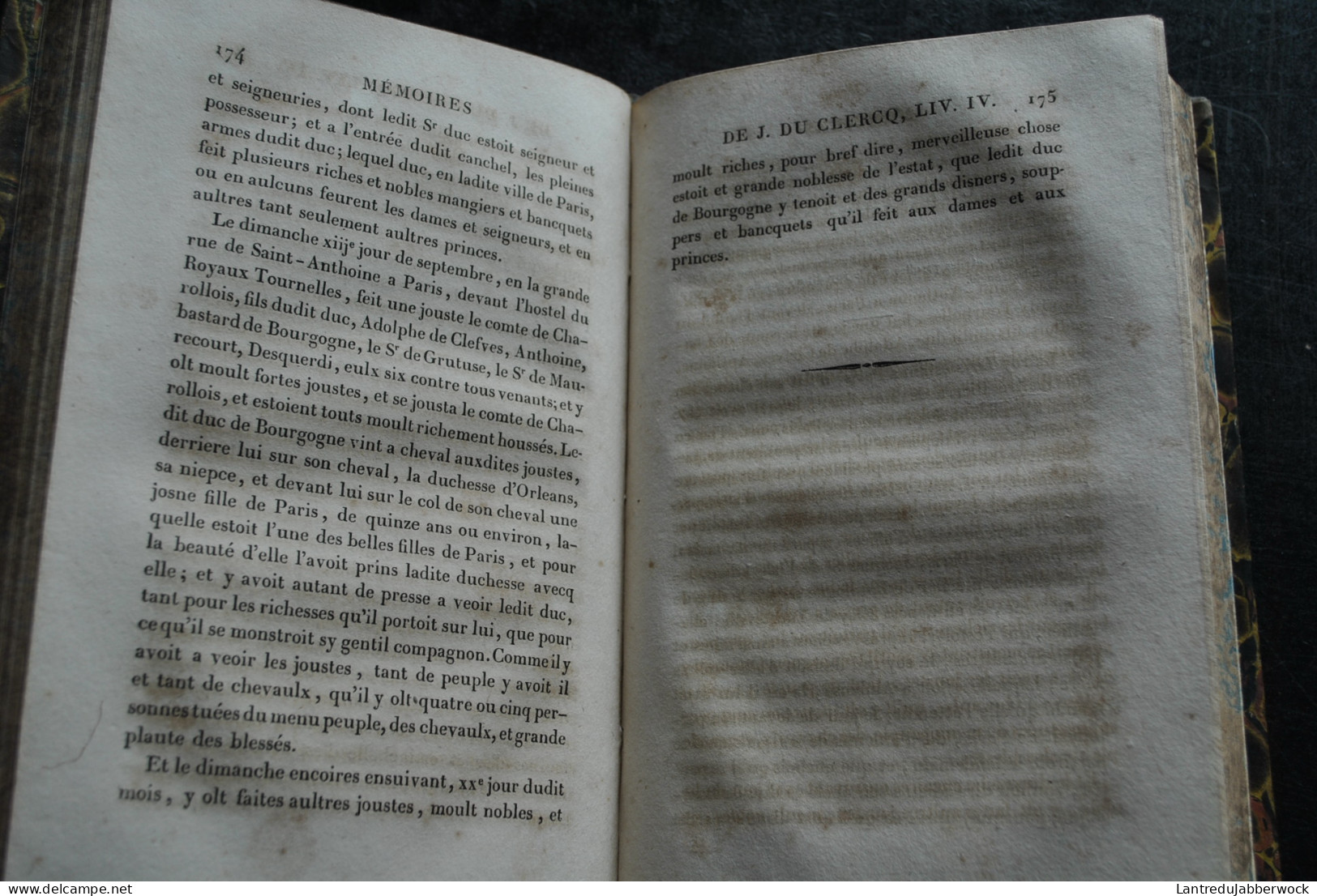 Mémoires de J. Du Clercq sur le règne de Philippe le Bon - baron de Reiffenberg Lacrosse 1835-1836 - COMPLET 4 Vol. RARE