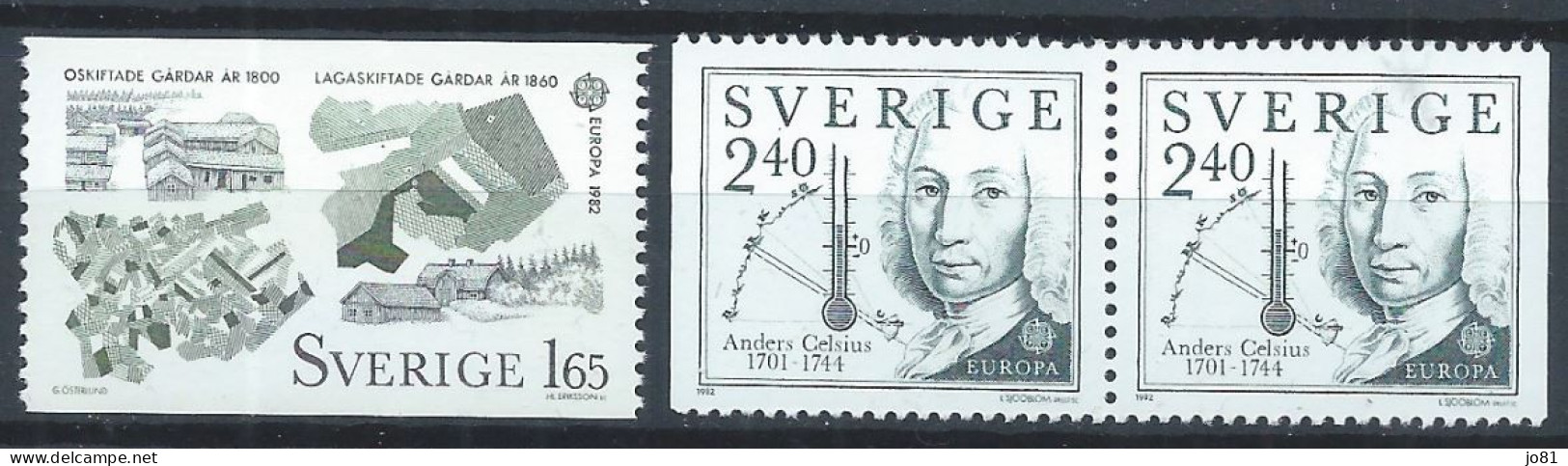 Suède YT 1169 + 1170a  Neuf Sans Charnière XX MNH Europa 1982 - Ongebruikt