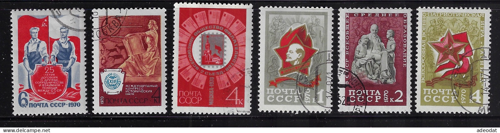 RUSSIA  1970 SCOTT #3757,3758,3764-3767  USED - Oblitérés