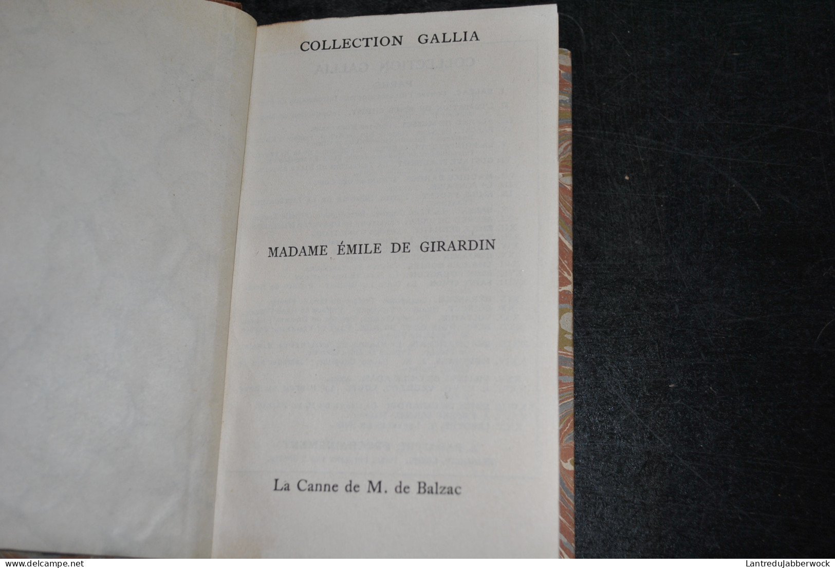 Madame Emile De Girardin La Canne De M. De Balzac J.M. DENT Et Fils - Sd - + Frontispice Collection GALLIA Reliure Cuir - Otros Clásicos