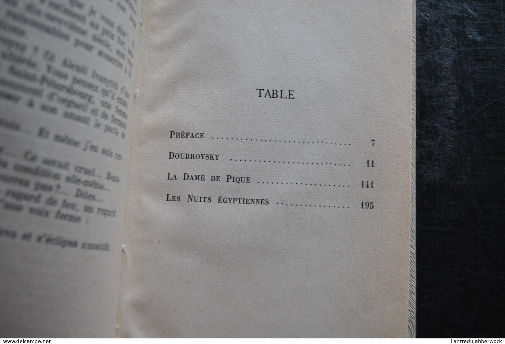 Alexandre Pouchkine Doubrovsky La Dame De Pique Les Nuits égyptiennes Editions Du Chêne 1947 Envoi HOFMANN Reliure Cuir? - Auteurs Classiques