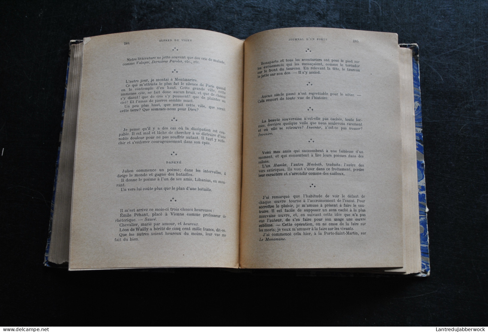 Alfred De Vigny Poésies Et Journal D'un Poète Ouvrage Illustré Collection Des Grands Classiques Français  Reliure Cuir - Autores Franceses