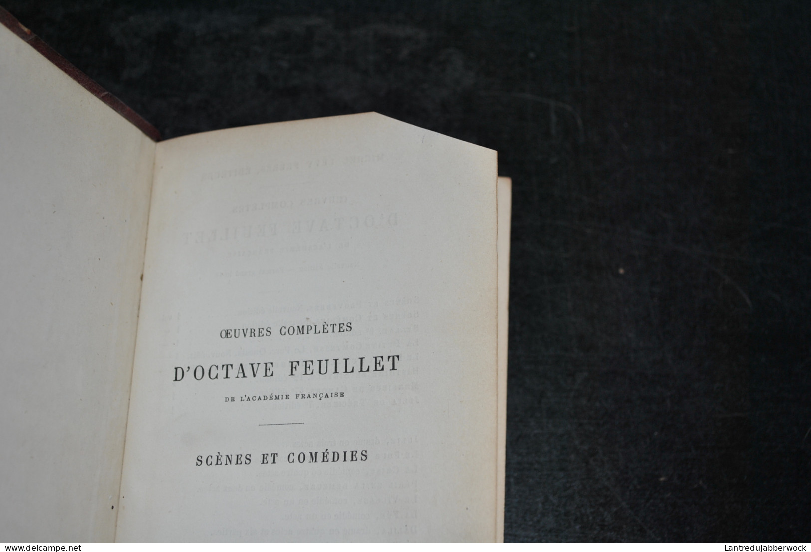 Octave FEUILLET Scènes Et Comédies Le Village Cheveu Blanc Dalila L'ermitage L'urne La Fée Michel Lévy 1873 Reliure Cuir - Autori Francesi