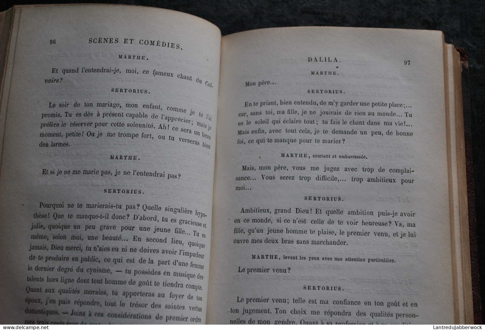 Octave FEUILLET Scènes Et Comédies Le Village Cheveu Blanc Dalila L'ermitage L'urne La Fée Michel Lévy 1873 Reliure Cuir - Auteurs Français