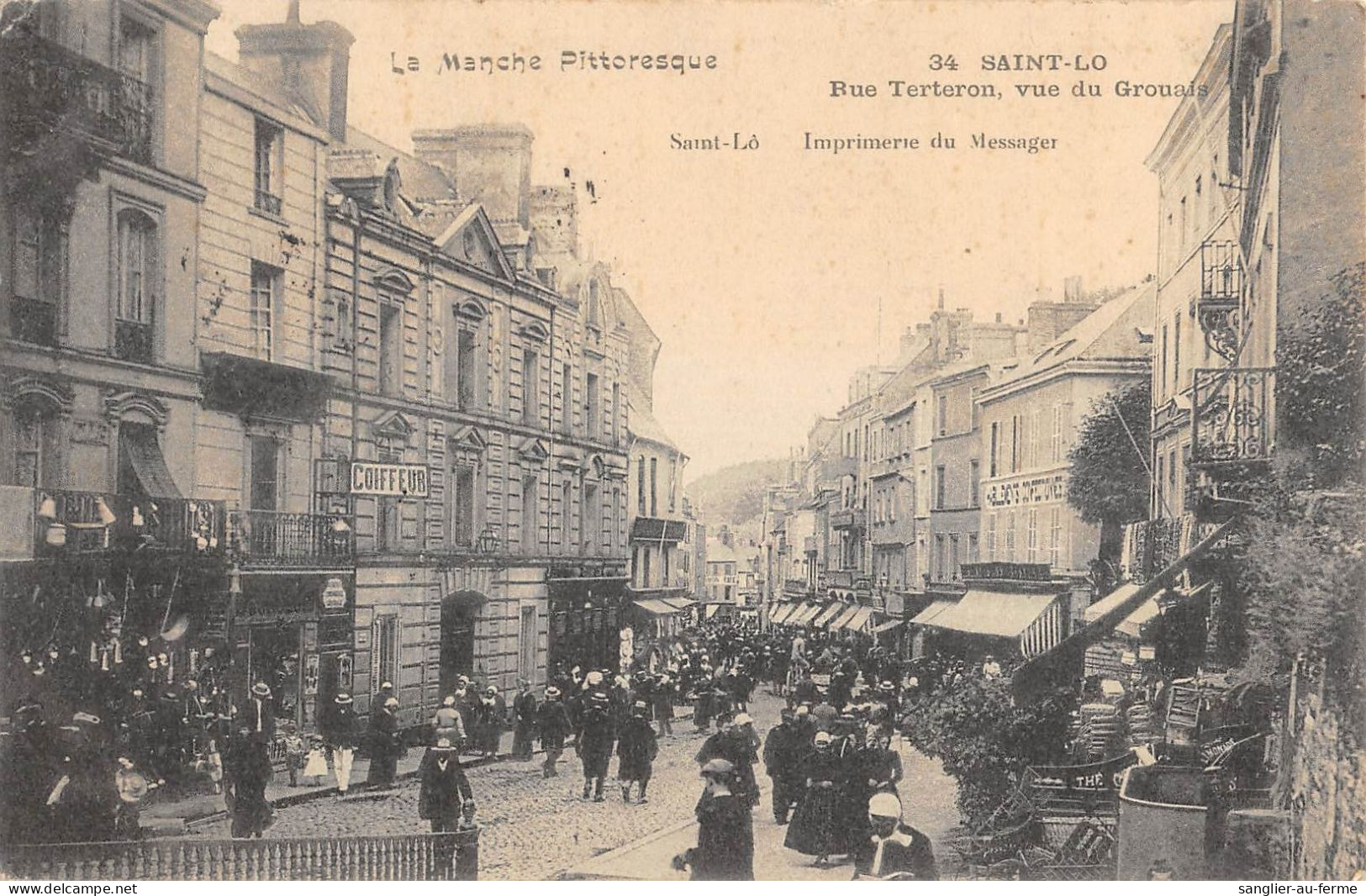 CPA 50 SAINT LO / RUE TERTERON / VUE DU GROUAIS - Saint Lo