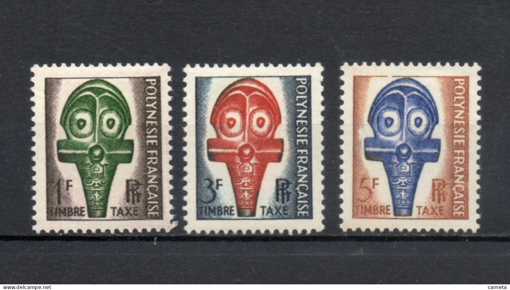 POLYNESIE  TAXE  N°  1 à 3   NEUFS SANS CHARNIERE COTE  2.90€    MASQUE - Timbres-taxe