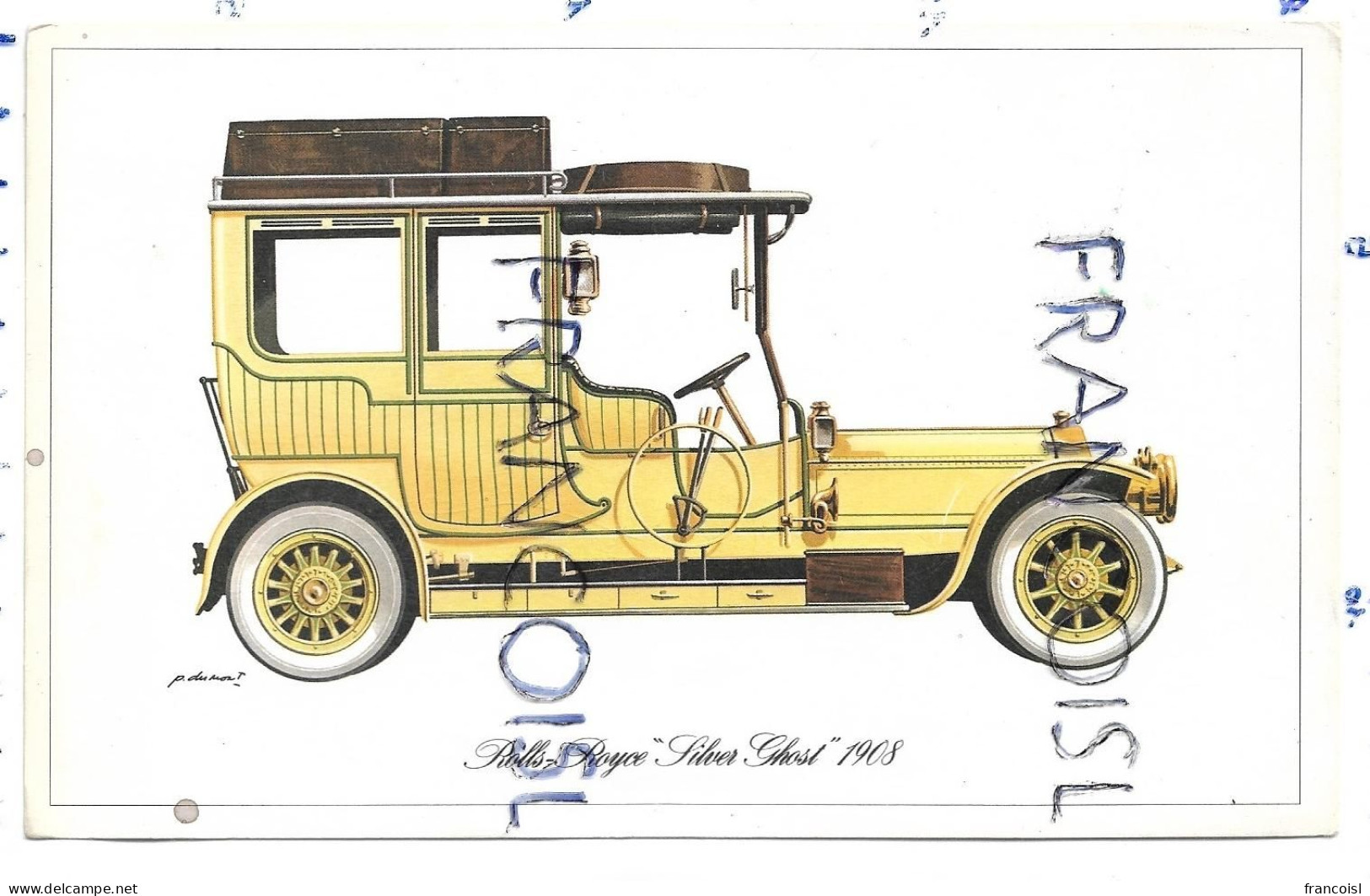 Rolls-Royce " Silver Ghost " 1908. Dessin De P. Dumont - Auto's