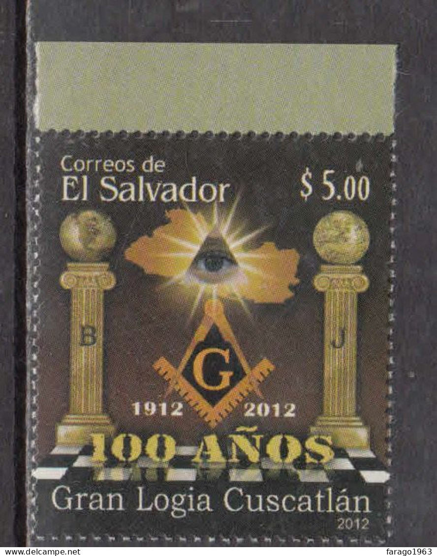 2012 El Salvador Masonic Lodge Freemasonry Complete Set Of 1 MNH - Salvador