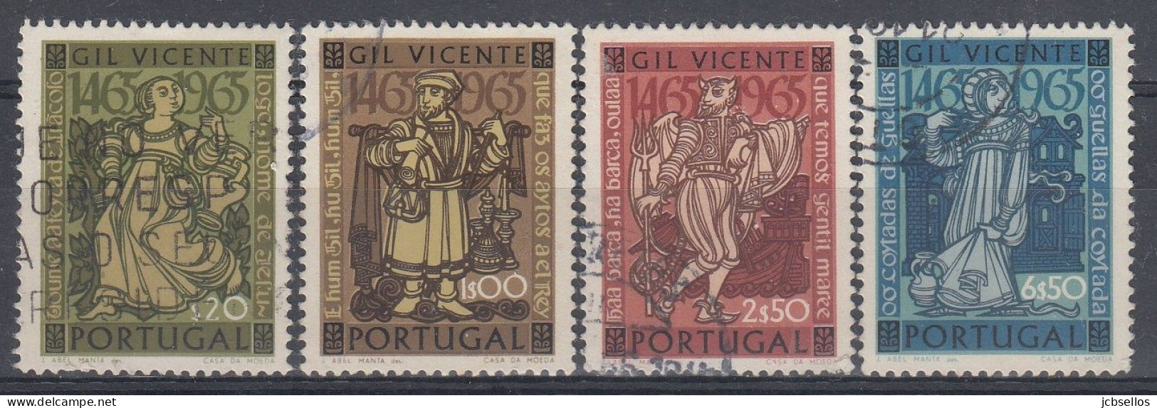 PORTUGAL 1965 Nº 977/980 USADO - Usati