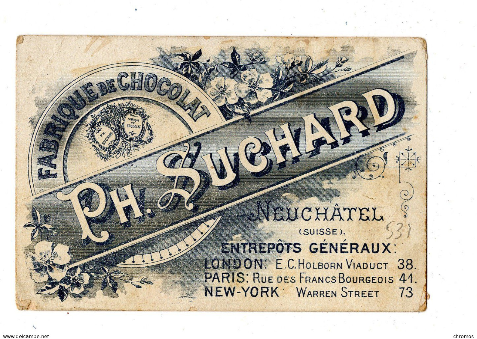 Chromo Chocolat Suchard, 53 / I, Fleur, Papaver - Suchard