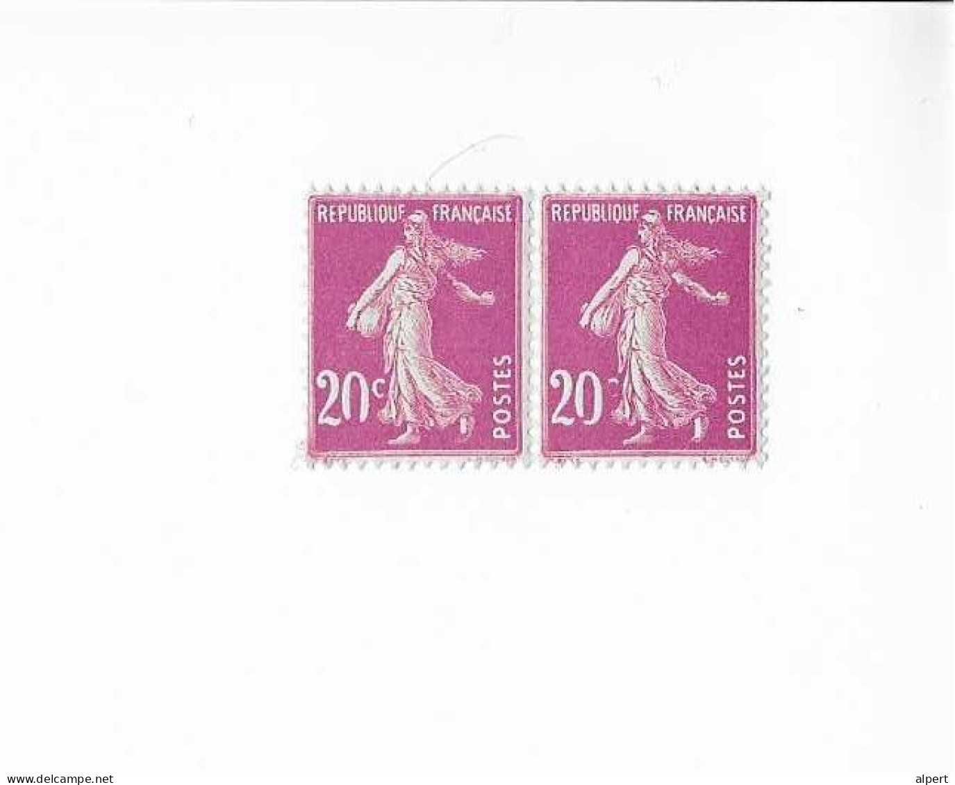 190 0 Ouvert Sur Le 1er Timbre - Sans C Sur Le 2 ème Paire Sans La Signature ROTY RARE. - Unused Stamps