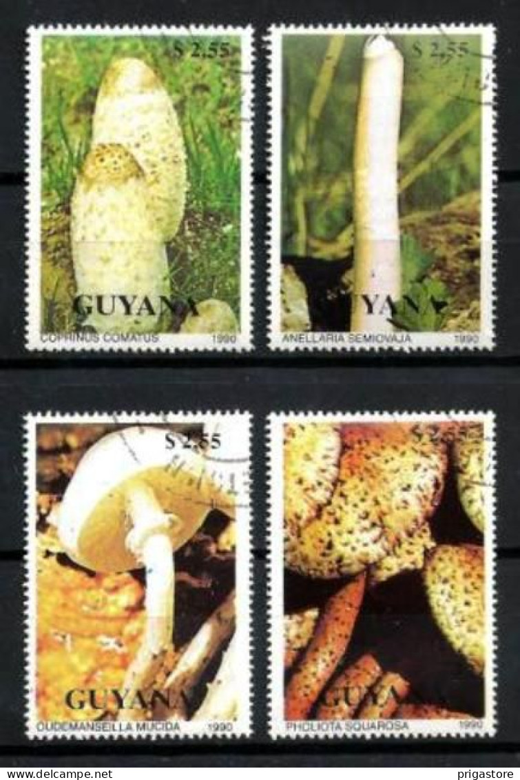 Champignons Guyana Guyane 1990 (15) Yvert N° 2355 à 2358 Oblitérés Used - Hongos