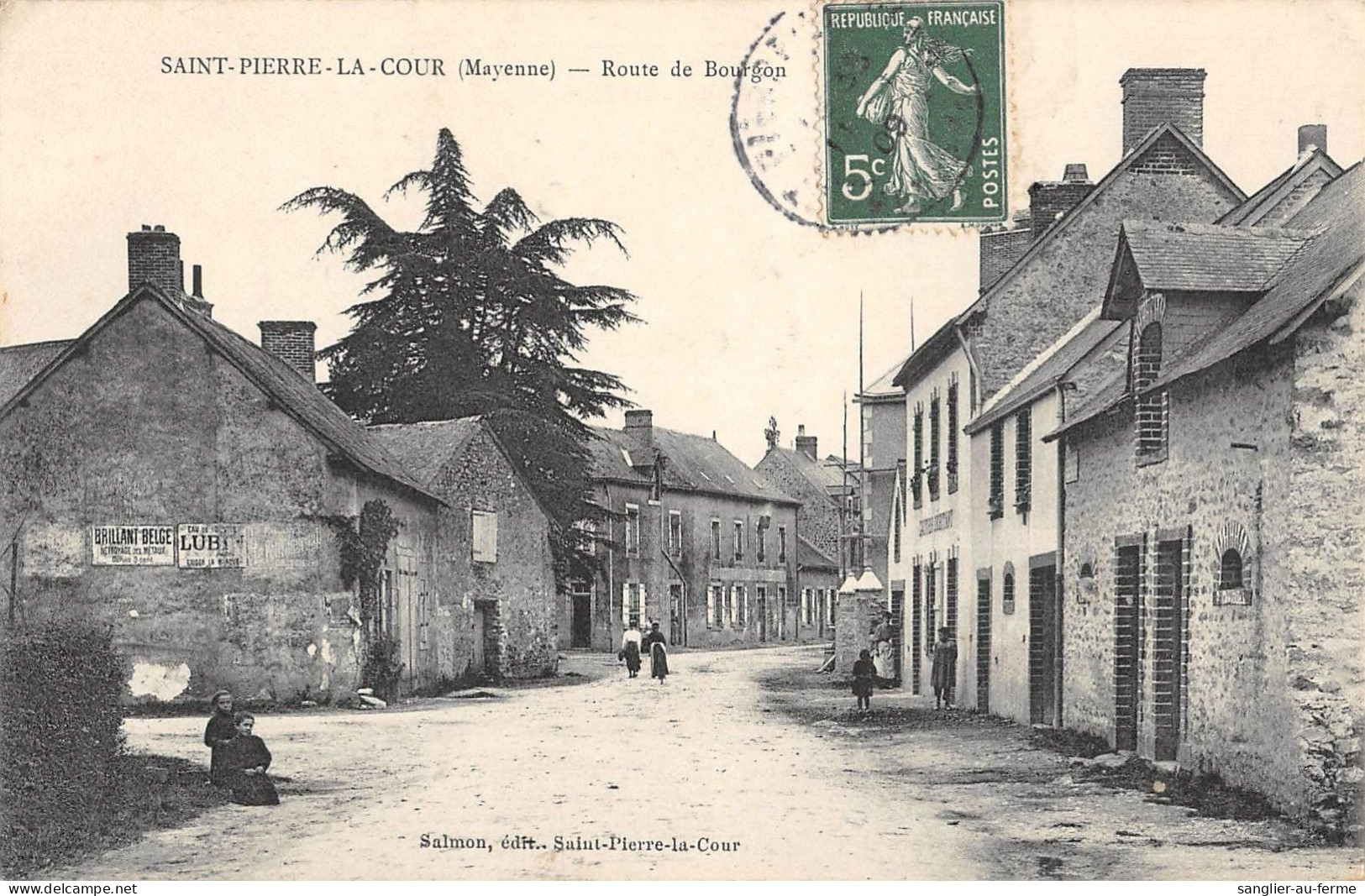 CPA 53 SAINT PIERRE LA COUR / ROUTE DE BOURGON - Altri & Non Classificati