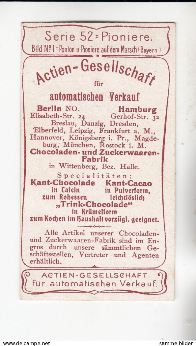 Actien Gesellschaft  Pioniere Ponton U Pioniere Auf Dem Marsch ( Bayern )  Serie  52 #1 Von 1900 - Stollwerck