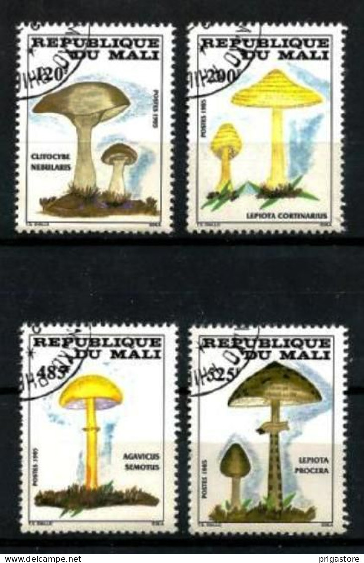 Champignons Mali 1985 (17) Yvert N° 515 à 518 Oblitérés Used - Champignons