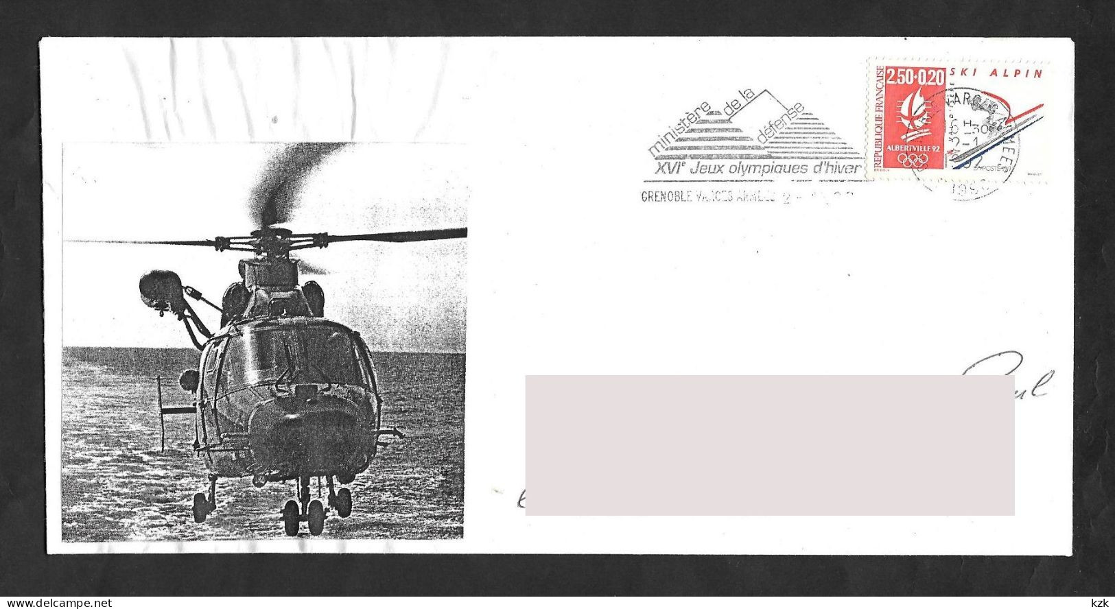 18	072	-	XVI° JO D'Hiver - Poste Aux Armées  -  Grenoble - Hiver 1992: Albertville