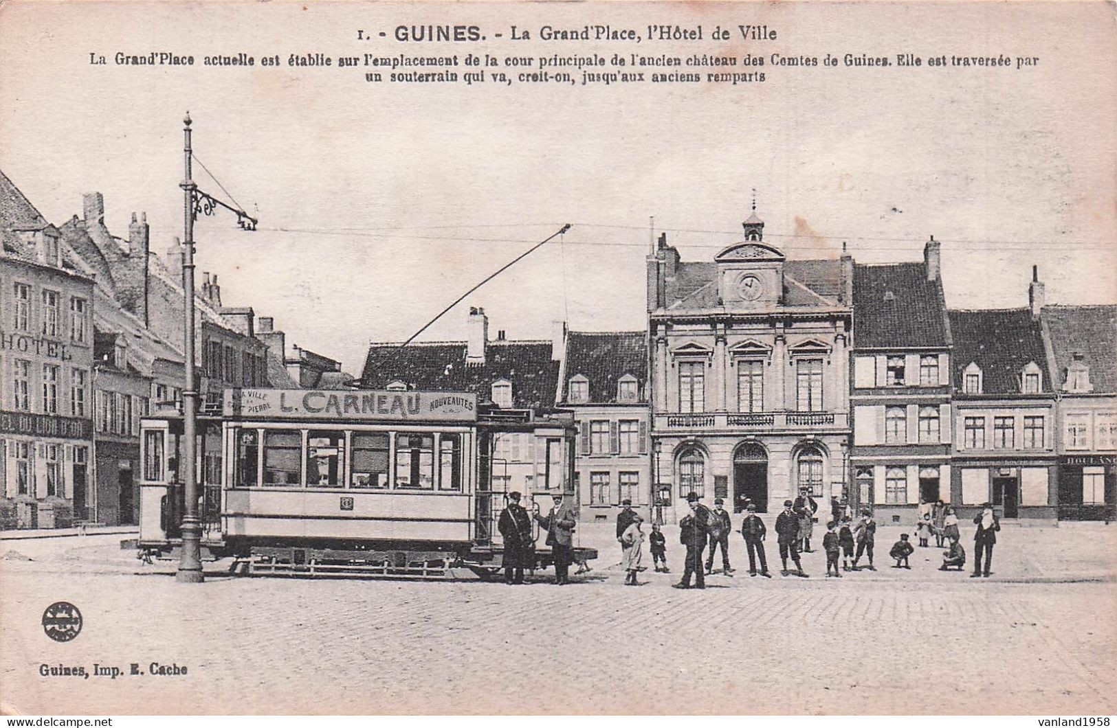 GUINES-la Grand' Place -l'hôtel De Ville - Guines