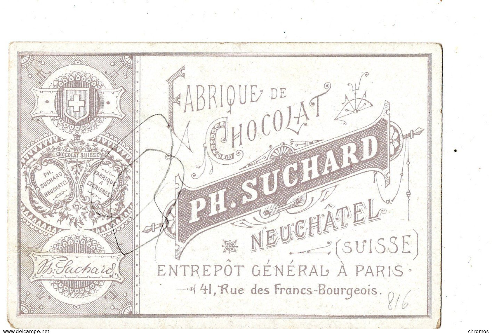 Rare Chromo Chocolat Suchard, 8 / 6, Enfants Dans Un Magasin - Suchard