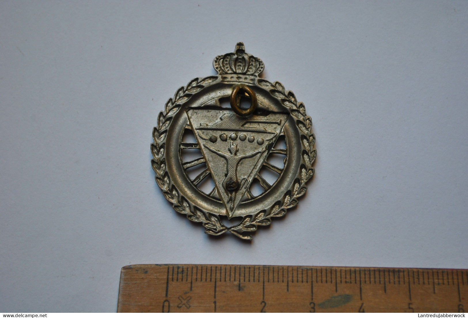 INSIGNE 2° RCC REGIMENT DE CARABINIERS CYCLISTES Belge Belgique Diable Noir Et Tank Médaille Décoration - Esercito