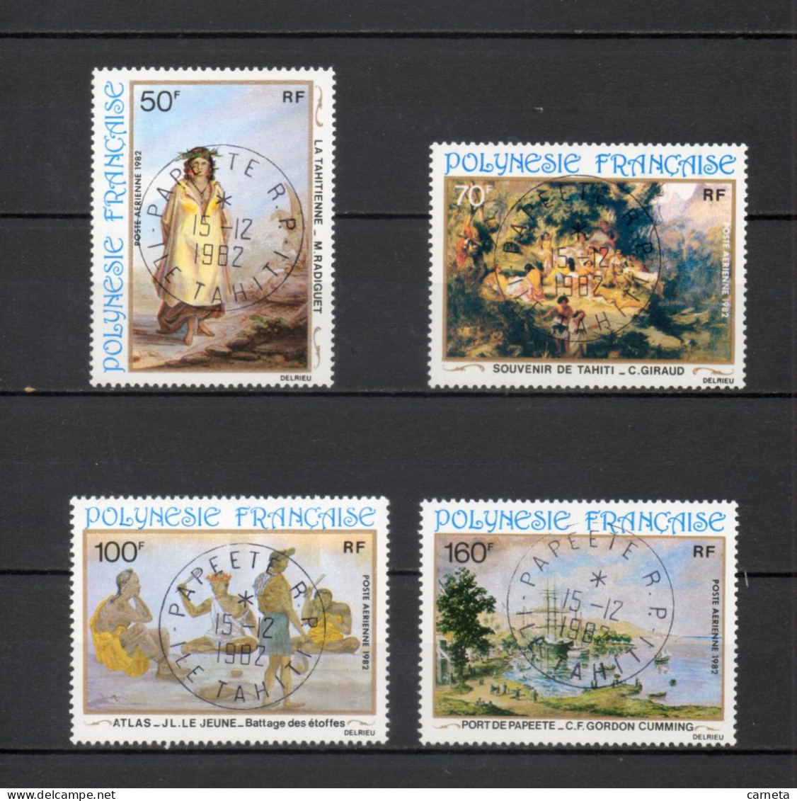 POLYNESIE  PA  N°  170 à 173   OBLITERES   COTE  8.00€    PEINTRE TABLEAUX ART - Used Stamps