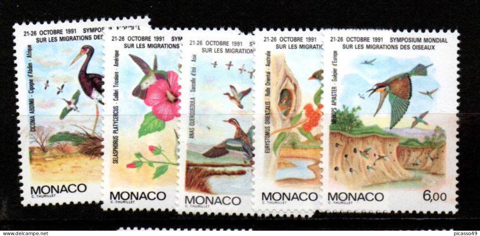 Monaco , Série Timbres 1754 A 1758 ** - Neufs